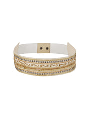 Embellished Synthetic Wide Belt