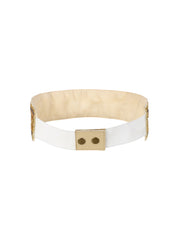 Embellished Synthetic Wide Belt