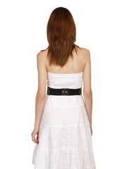 Embellished Synthetic Wide Belt