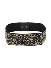 Embellished Synthetic Wide Belt