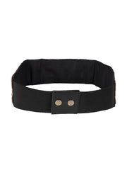 Embellished Synthetic Wide Belt