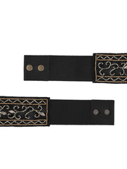 Embellished Synthetic Wide Belt