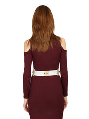Embellished Synthetic Wide Belt