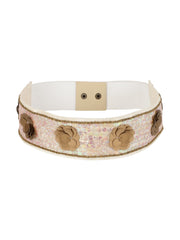 Embellished Synthetic Wide Belt
