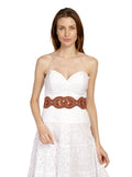 Embellished Synthetic Wide Belt