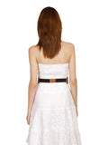 Embellished Synthetic Wide Belt