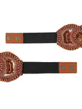 Embellished Synthetic Wide Belt