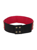 Striped Embellished Canvas Belt