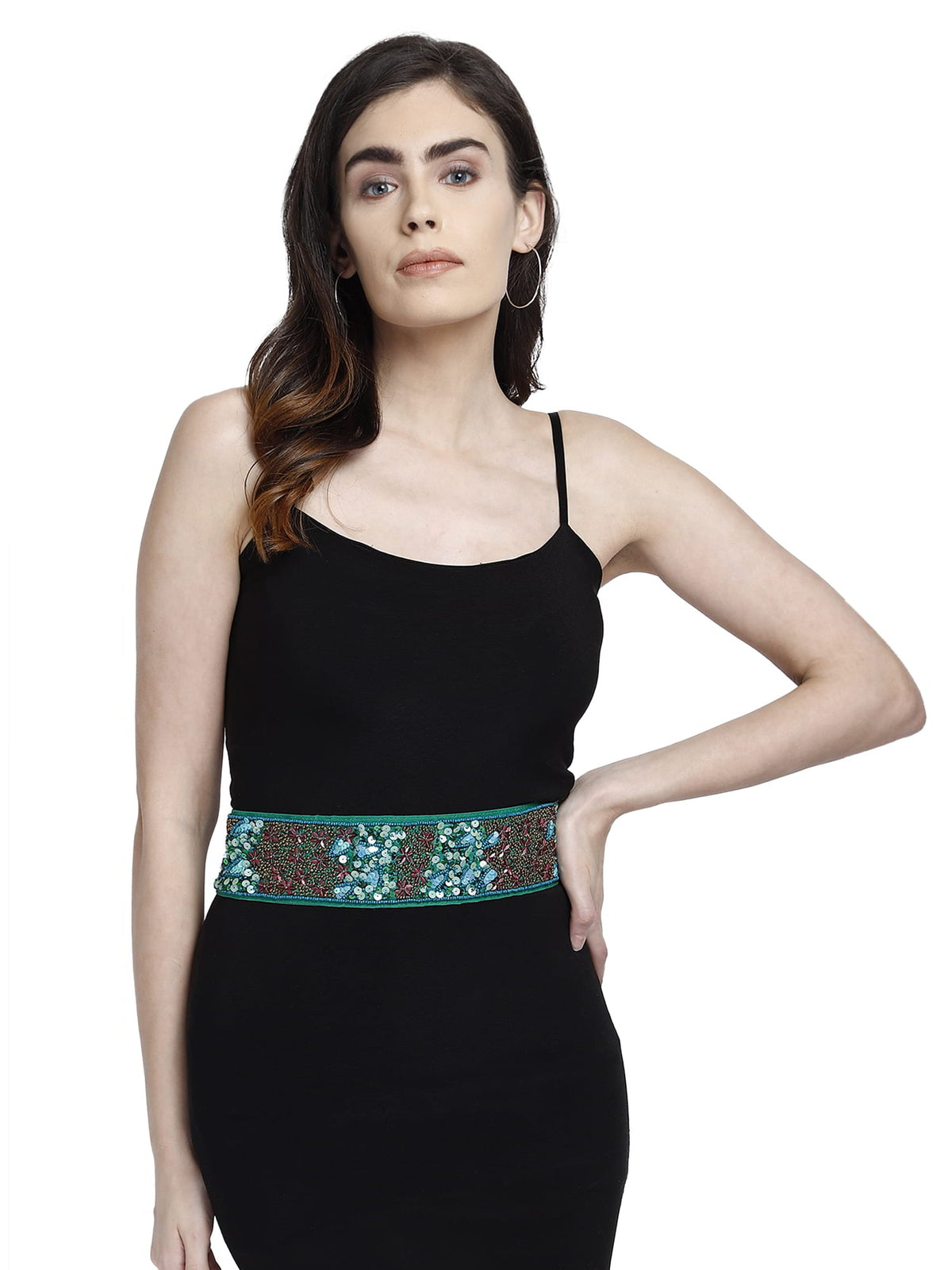 Embellished Floral Cotton Handmade Belt