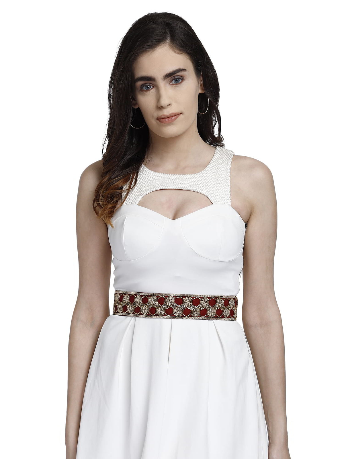 Bead Work Geometric Cotton Handmade Belt