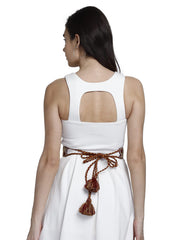 Bead Work Geometric Cotton Handmade Belt