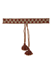 Bead Work Geometric Cotton Handmade Belt