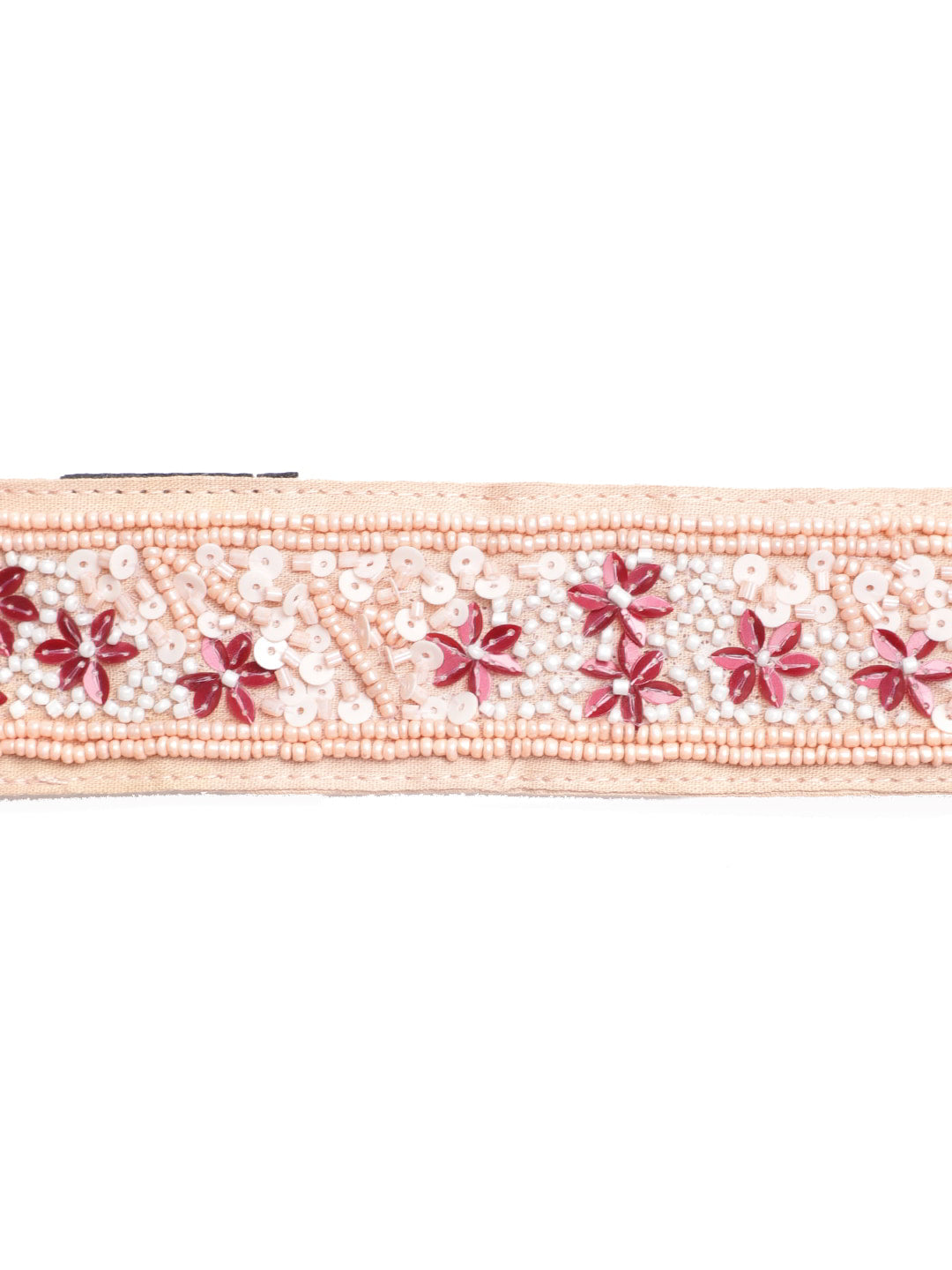Floral Sequined Cotton Belt