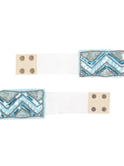 Chevron Beaded Satin Belt