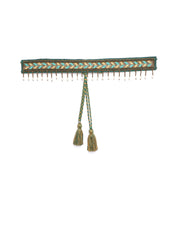 Geometric Design Beaded Cotton Belt