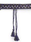 Faux Silk Embellished Wide Belt