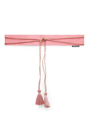 Faux Silk Embellished Wide Belt
