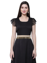 Cotton Poplin Embellished Wide Belt