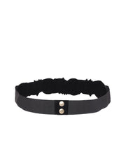Floral Sequined Velvet Belt
