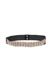 Botanical Beaded Velvet Belt