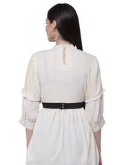 Velvet Embellished Wide Belt