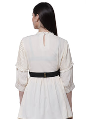 Velvet Embellished Wide Belt