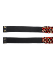 Braided & Beaded P U Wide Belt