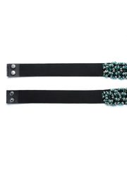 Braided & Beaded P U Wide Belt