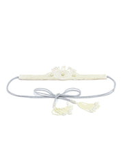 Mandala Embellished Velvet Wide Belt