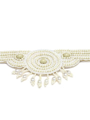 Mandala Embellished Velvet Wide Belt