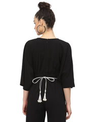 Mandala Embellished Velvet Wide Belt