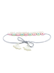 Mandala Embellished Velvet Wide Belt