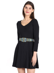 Women's Leatherette Embellished Stretchable Belt