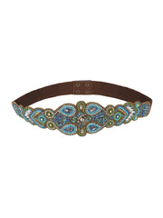 Women's Leatherette Embellished Stretchable Belt