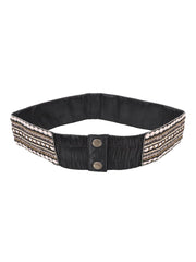 Women's Synthetic Embellished Stretchable Rose Belt