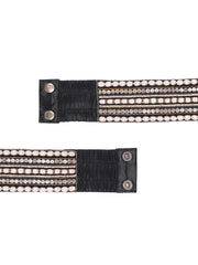 Women's Synthetic Embellished Stretchable Rose Belt