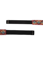 Bead Work Geometric Polyester & Velvet Handmade Belt