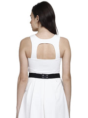 Bead Work Polyester & Leatherette Handmade Belt