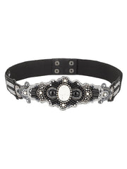 Bead Work Polyester & Leatherette Handmade Belt