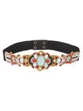 Bead Work Polyester & Leatherette Handmade Belt