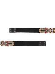 Bead Work Polyester & Leatherette Handmade Belt