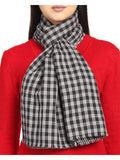 Checkered & Striped Viscose Rayon Scarf