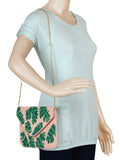 Globlie Beaded Canvas Sling Bag
