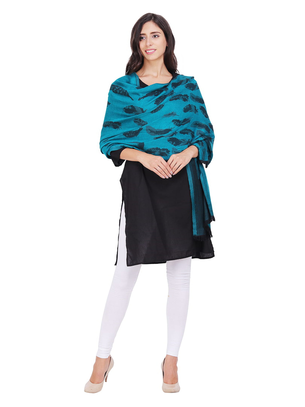 Paisley & Feather Design Modal Shawl