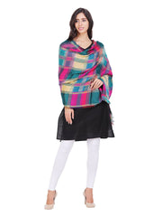 Checkered Viscose Rayon Shawl