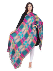 Checkered Viscose Rayon Shawl