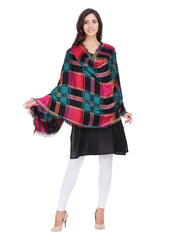 Checkered Viscose Rayon Shawl