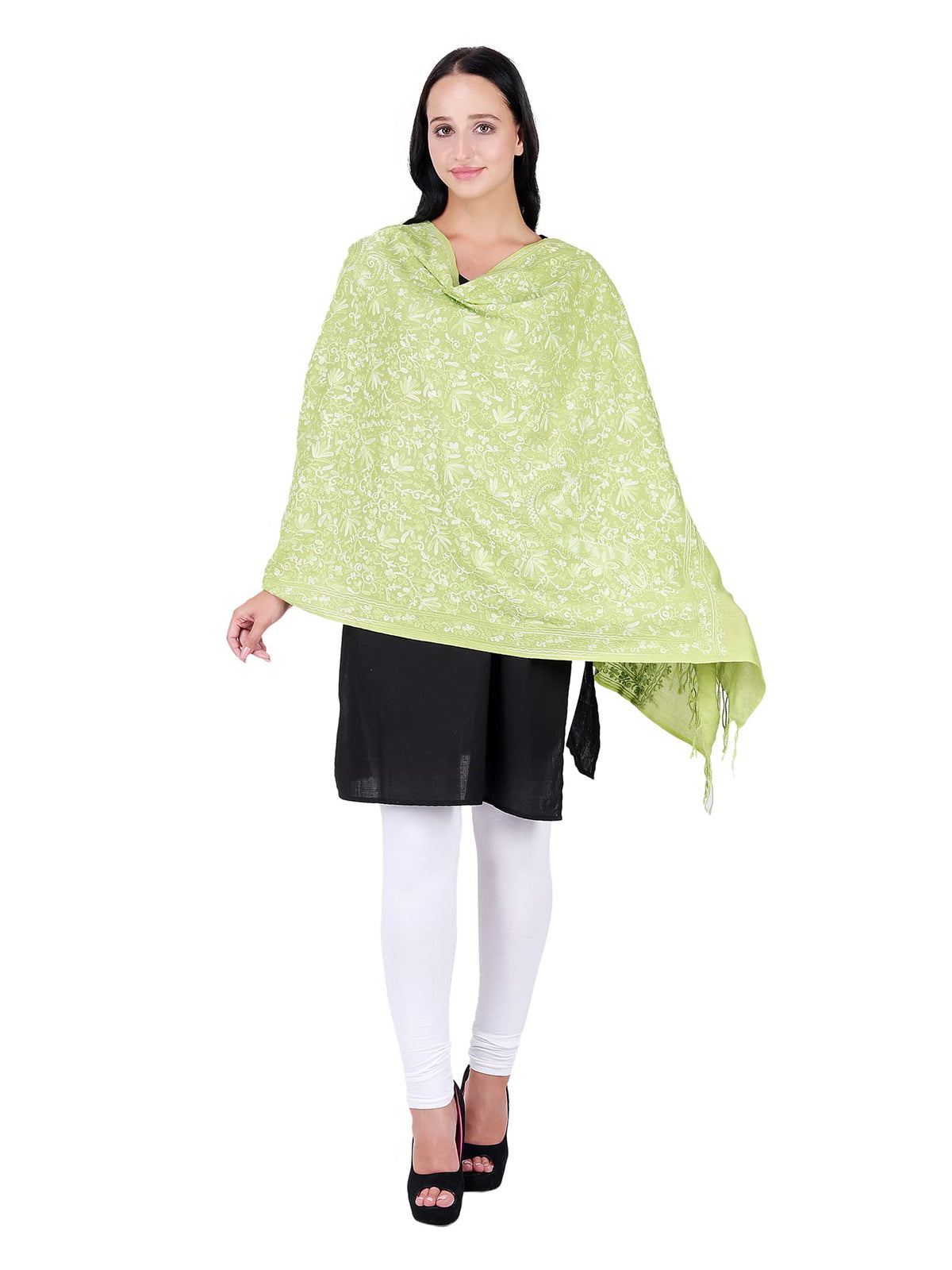 Floral Wool Shawl