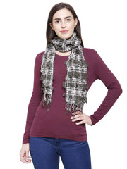 Checkered Viscose Rayon Scarf