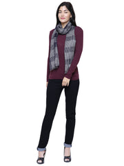 Checkered Viscose Rayon Stole